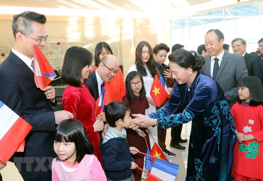 Lễ đón Chủ tịch Quốc hội Nguyễn Thị Kim Ngân thăm chính thức Pháp - Ảnh 6