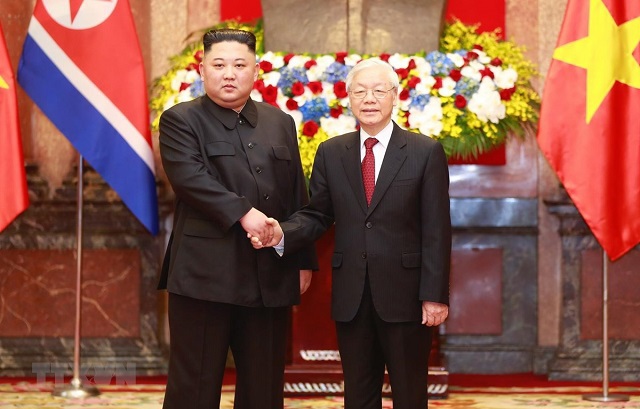 Tổng Bí thư, Chủ tịch nước đón, hội đàm với Chủ tịch Triều Tiên - Ảnh 1