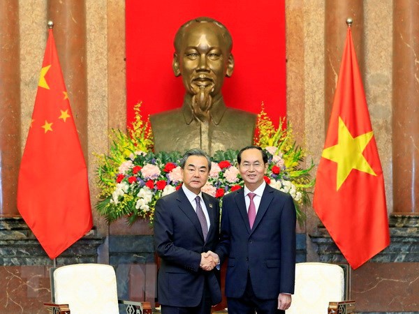 Chủ tịch nước Trần Đại Quang tiếp Bộ trưởng Ngoại giao Trung Quốc - Ảnh 1
