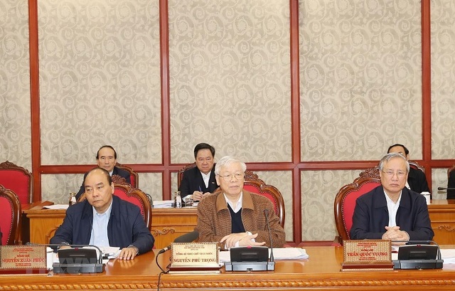 Bộ Chính trị cho ý kiến hoàn thiện dự thảo Văn kiện Đại hội Đảng XIII - Ảnh 1
