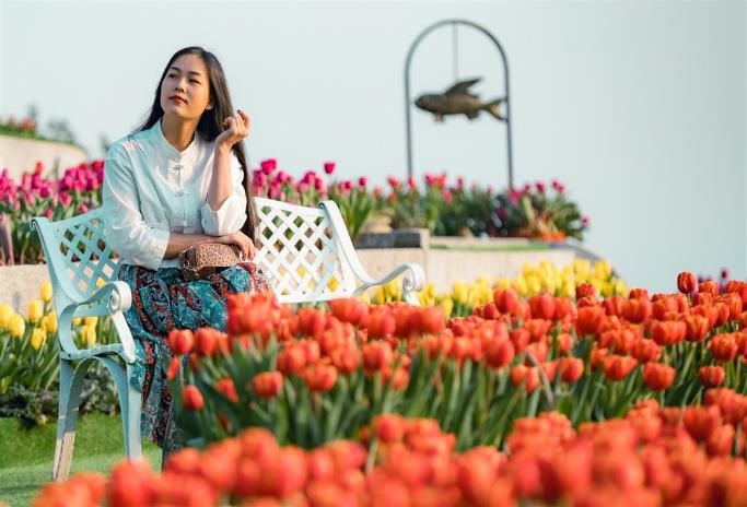 Bà Nà khai hội hoa xuân, du khách mê mẩn giữa 1,5 triệu bông tulip - Ảnh 10