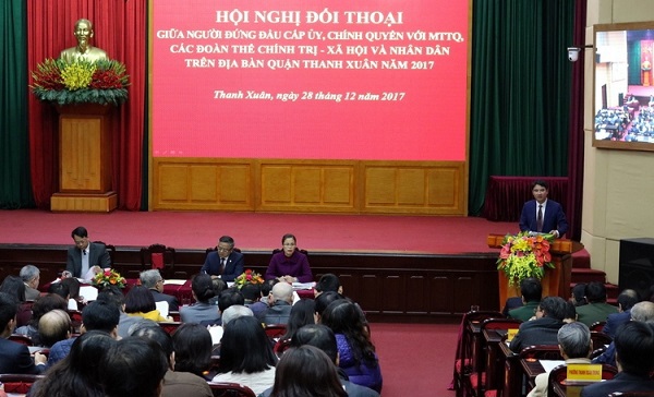 Quận Thanh Xuân: Đối thoại, giải quyết bức xúc của người dân từ cơ sở - Ảnh 1