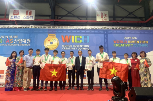 Hai sáng chế của học sinh Hà Nội giành Huy chương Vàng WICO 2019 - Ảnh 1