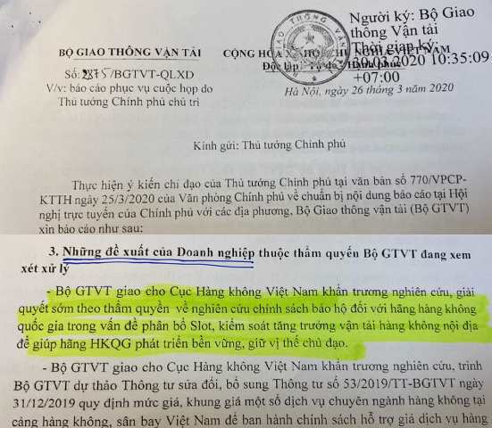 Sự thật việc Bộ Giao thông đề nghị bảo hộ cho Vietnam Airlines - Ảnh 2
