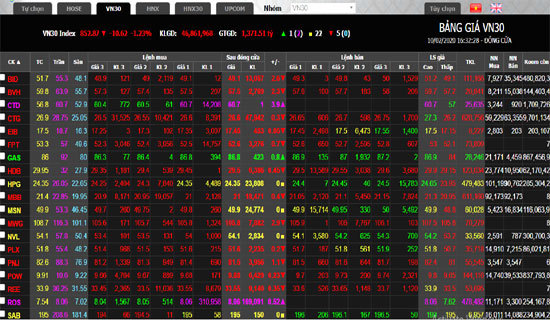 Phiên 10/2: Áp lực bán mạnh, VN-Index giảm hơn 10 điểm - Ảnh 1