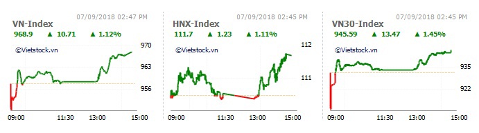 Thị trường chứng khoán 7/9: VNM và ngân hàng dẫn sóng, VN-Index tăng gần 11 điểm - Ảnh 1