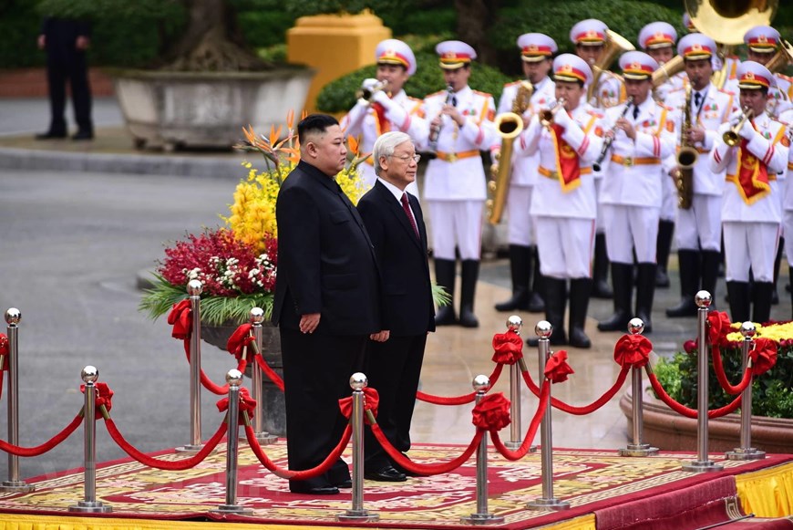 Hình ảnh Lễ đón Chủ tịch Triều Tiên Kim Jong-un thăm Việt Nam - Ảnh 4