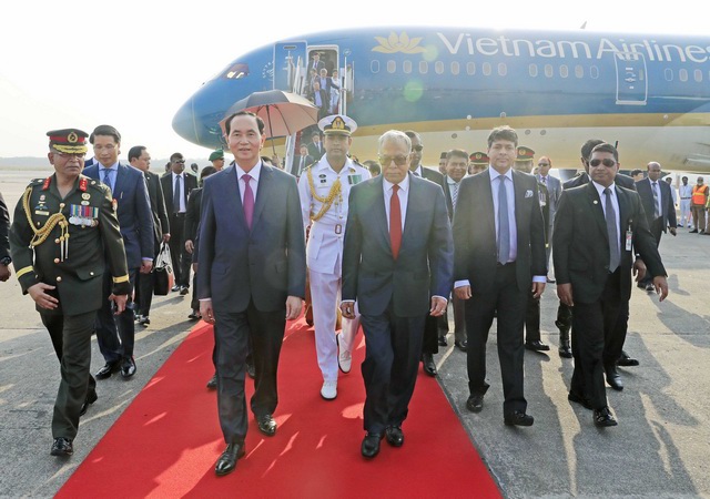 Chủ tịch nước Trần Đại Quang bắt đầu thăm cấp Nhà nước tới Bangladesh - Ảnh 1