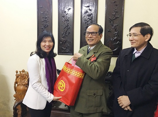 Phó Chủ tịch HĐND TP Phùng Thị Hồng Hà chúc Tết các gia đình chính sách quận Ba Đình - Ảnh 1