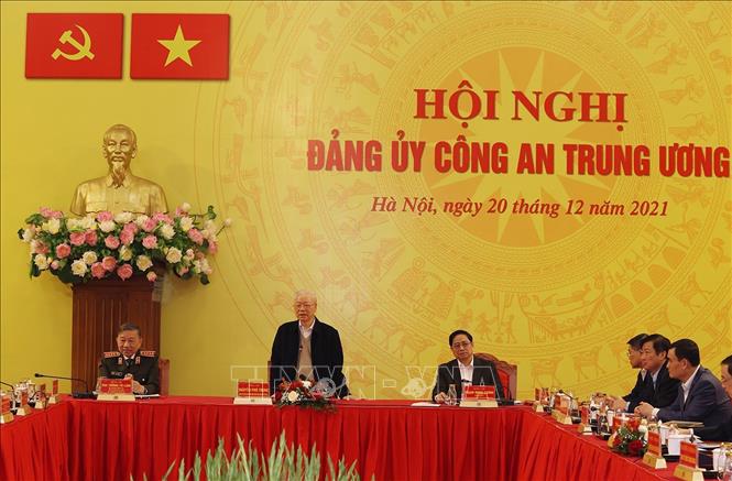Tổng Bí thư Nguyễn Phú Trọng dự Hội nghị Đảng ủy Công an Trung ương - Ảnh 3