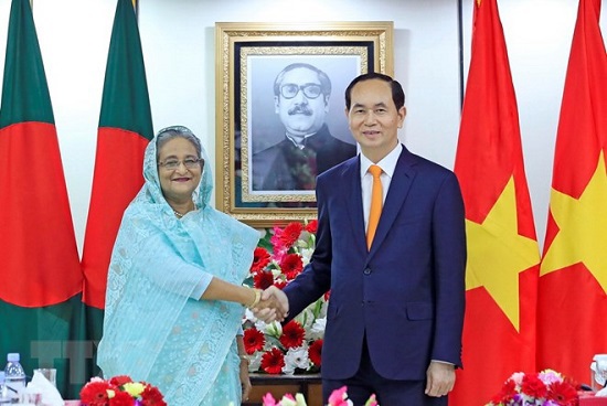 Chủ tịch nước Trần Đại Quang hội đàm với Thủ tướng Bangladesh - Ảnh 1