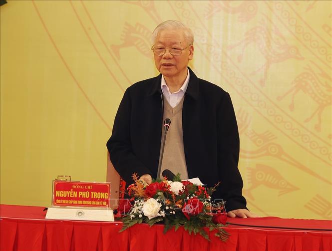 Tổng Bí thư Nguyễn Phú Trọng dự Hội nghị Đảng ủy Công an Trung ương - Ảnh 1