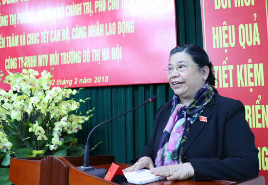 Phó Chủ tịch Thường trực Quốc hội chúc Tết công nhân lao động ở Hà Nội - Ảnh 1