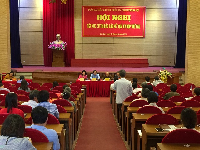 Đoàn đại biểu Quốc hội tiếp xúc cử tri huyện Sóc Sơn - Ảnh 1