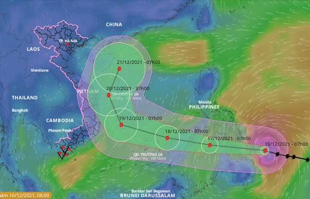 Bão Rai di chuyển phức tạp, đất liền ven biển chủ động ứng phó gió mạnh cấp 11 - Ảnh 1
