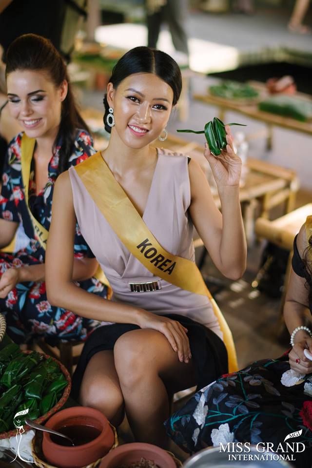 Hoa hậu Hòa bình Quốc tế hào hứng làm nón, nấu món ăn Việt - Ảnh 11