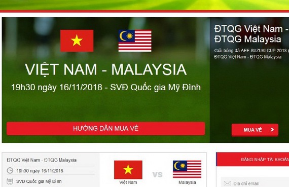VFF tiếp tục bán vé online trận Việt Nam - Malaysia - Ảnh 1