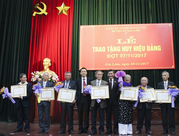 Trao tặng và truy tặng Huy hiệu Đảng cho 159 đảng viên huyện Gia Lâm - Ảnh 2