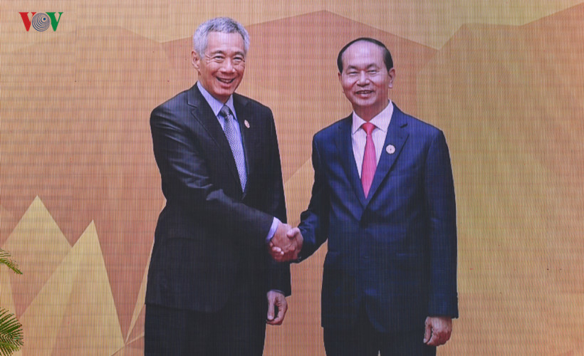 Hình ảnh Chủ tịch nước đón các nhà lãnh đạo APEC dự Phiên họp kín thứ nhất - Ảnh 12