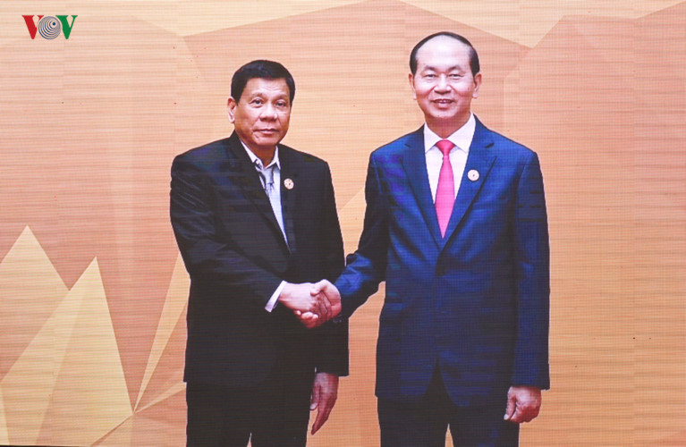 Hình ảnh Chủ tịch nước đón các nhà lãnh đạo APEC dự Phiên họp kín thứ nhất - Ảnh 7