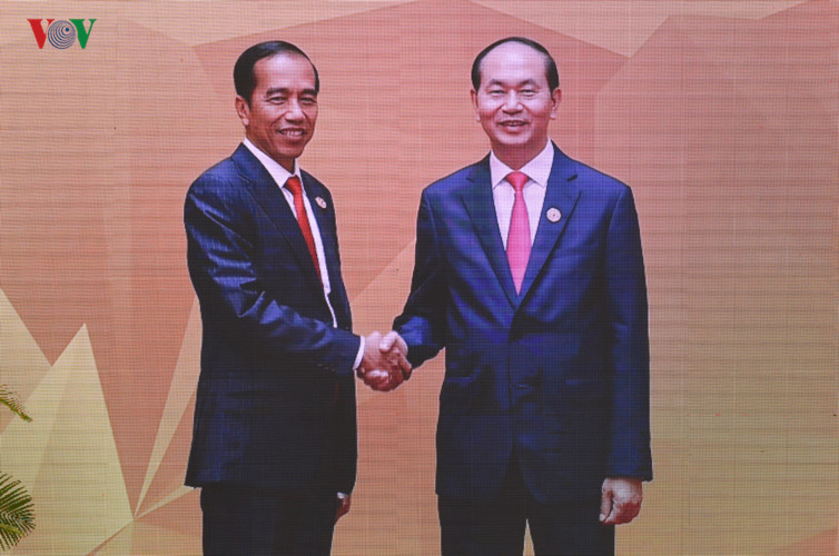 Hình ảnh Chủ tịch nước đón các nhà lãnh đạo APEC dự Phiên họp kín thứ nhất - Ảnh 8
