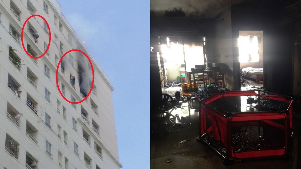 TP Hồ Chí Minh: Cháy chung cư ở quận 12, ba người đi cấp cứu - Ảnh 1