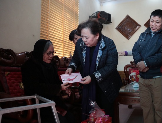Chủ tịch HĐND TP Nguyễn Thị Bích Ngọc chúc Tết, tặng quà các hộ nghèo huyện Thanh Oai - Ảnh 2