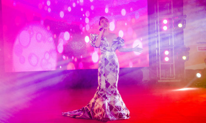 Hoa hậu Ngọc Diễm rực rỡ làm MC tại APEC - Ảnh 13
