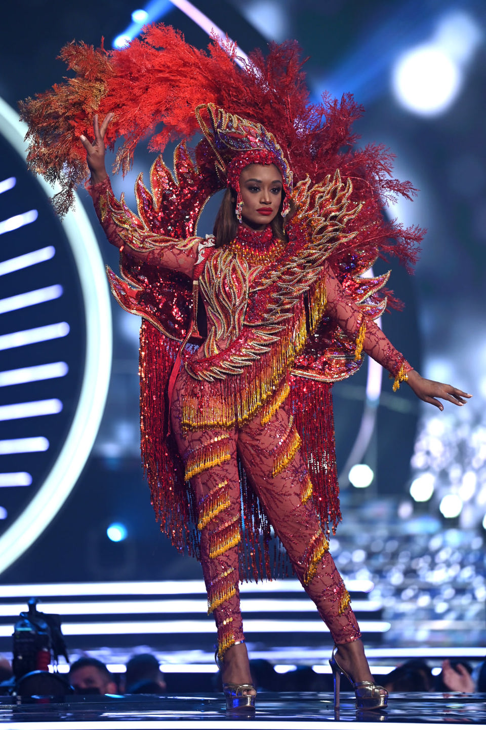 Ngắm trang phục dân tộc cầu kỳ nhất tại Hoa hậu Hoàn vũ 2021 - Ảnh 38