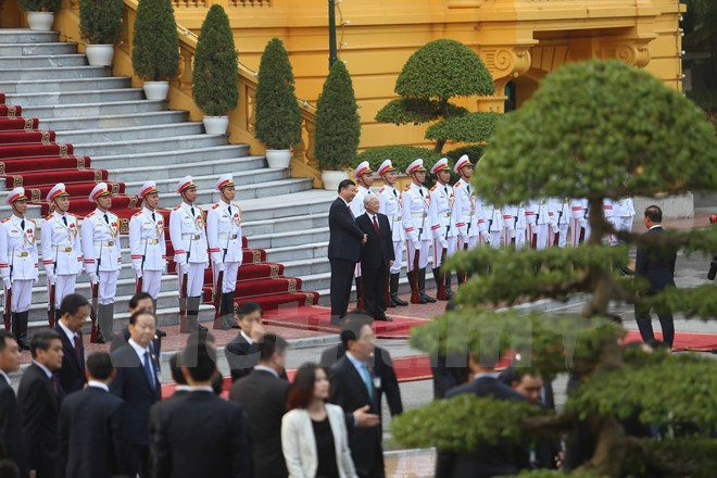 Toàn cảnh Lễ đón Tổng Bí thư, Chủ tịch Trung Quốc Tập Cận Bình - Ảnh 4