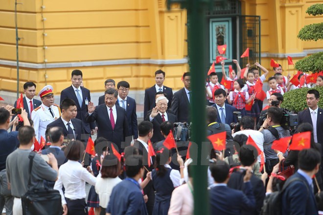 Toàn cảnh Lễ đón Tổng Bí thư, Chủ tịch Trung Quốc Tập Cận Bình - Ảnh 5