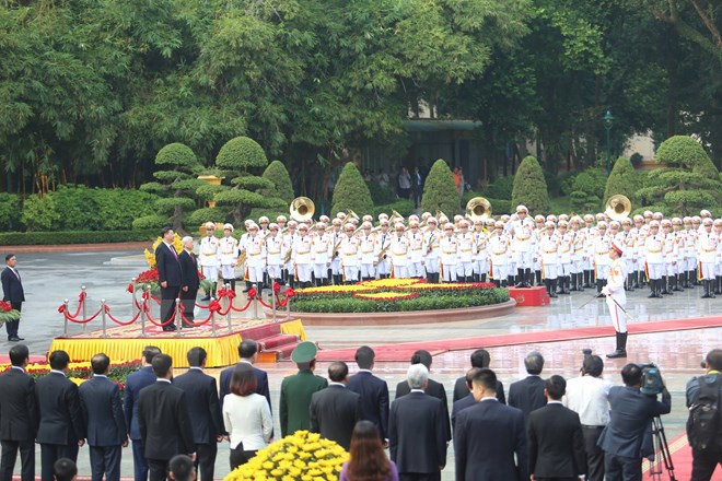 Toàn cảnh Lễ đón Tổng Bí thư, Chủ tịch Trung Quốc Tập Cận Bình - Ảnh 7