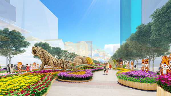 TP Hồ Chí Minh: Đường hoa Nguyễn Huệ Tết Nhâm Dần 2022 được thiết kế như thế nào? - Ảnh 2