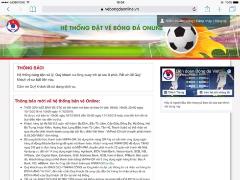 Vừa mở bán online, vé trận Việt Nam – Malaysia hết trong 5 phút - Ảnh 1