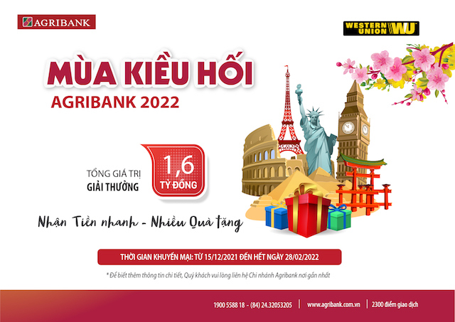 Agribank triển khai chương trình khuyến mại mùa kiều hối năm 2022 - Ảnh 1