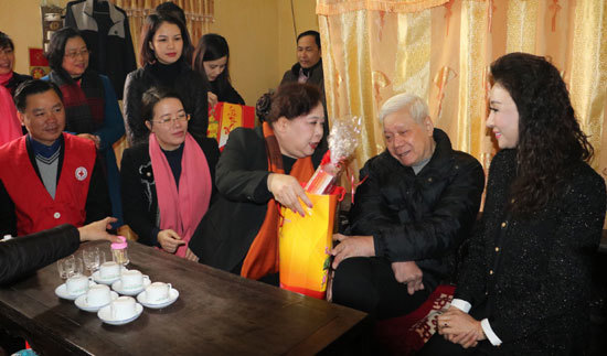 Chủ tịch HĐND TP Nguyễn Thị Bích Ngọc tặng quà cho các hộ nghèo huyện Phú Xuyên - Ảnh 2