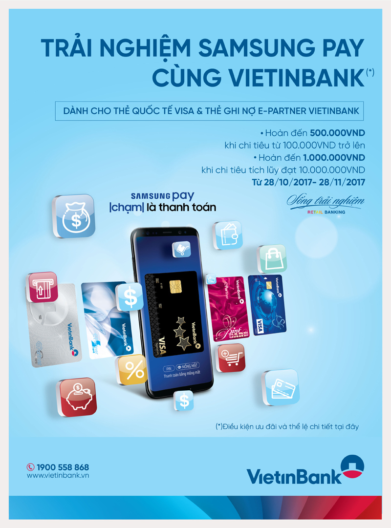 Nhận quà hấp dẫn khi trải nghiệm Samsung Pay cùng VietinBank - Ảnh 1