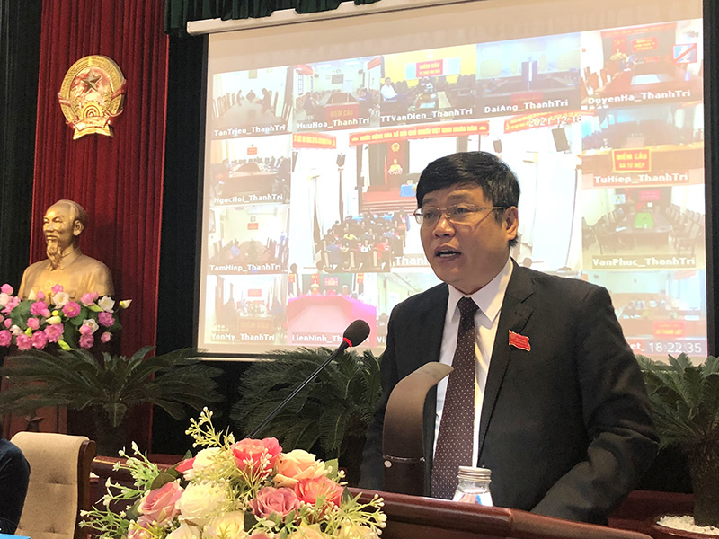 Huyện Thanh Trì hoàn thành vượt mức 2/3 chỉ tiêu phát triển kinh tế - xã hội năm 2021 - Ảnh 1