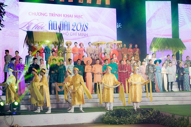 Dàn sao Việt cùng 3.000 người mặc áo dài trên phố đi bộ Nguyễn Huệ - Ảnh 4