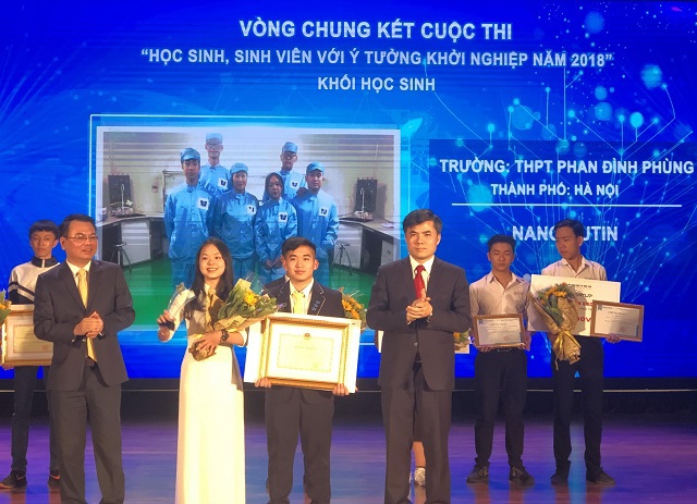 Dự án của học sinh Hà Nội đạt giải Nhất khởi nghiệp sáng tạo - Ảnh 1