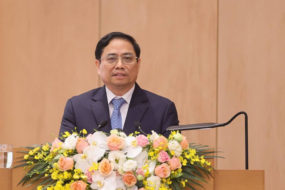 Thủ tướng Phạm Minh Ch&iacute;nh&nbsp;ph&aacute;t biểu tại Hội nghị