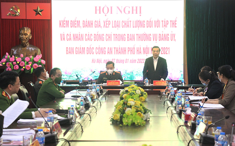 Chủ tịch UBND th&agrave;nh phố H&agrave; Nội Chu Ngọc Anh ph&aacute;t biểu chỉ đạo tại hội nghị.
