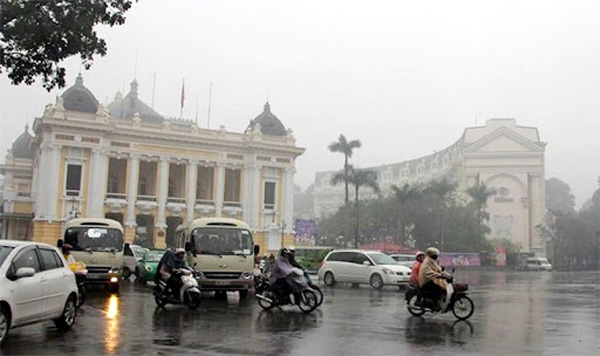 H&agrave; Nội tiếp tục mưa r&eacute;t, nhiệt độ thấp nhất 14 C. Ảnh minh họa. Nguồn: Internet.