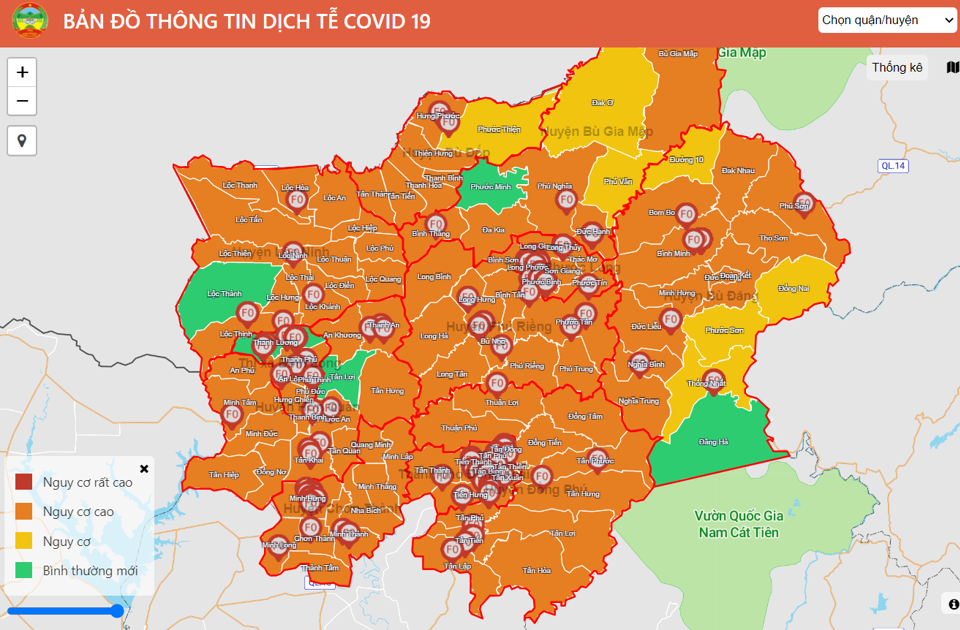 Màu cam độ dịch Bình Phước trên bản đồ dịch tễ cho thấy tình hình dịch bệnh đã được kiểm soát và được đặt dưới sự quan sát chặt chẽ của chính quyền địa phương. Xem hình ảnh để tìm hiểu thêm về những nỗ lực của cộng đồng trong việc đẩy lùi dịch bệnh.