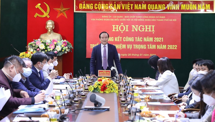 Chủ tịch HĐND TP H&agrave; Nội Nguyễn Ngọc Tuấn ph&aacute;t biểu