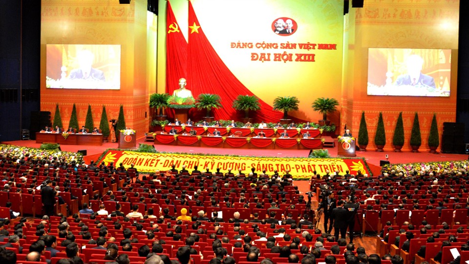Quang cảnh Đại hội đại biểu toàn quốc lần thứ XIII của Đảng. Ảnh: TTXVN