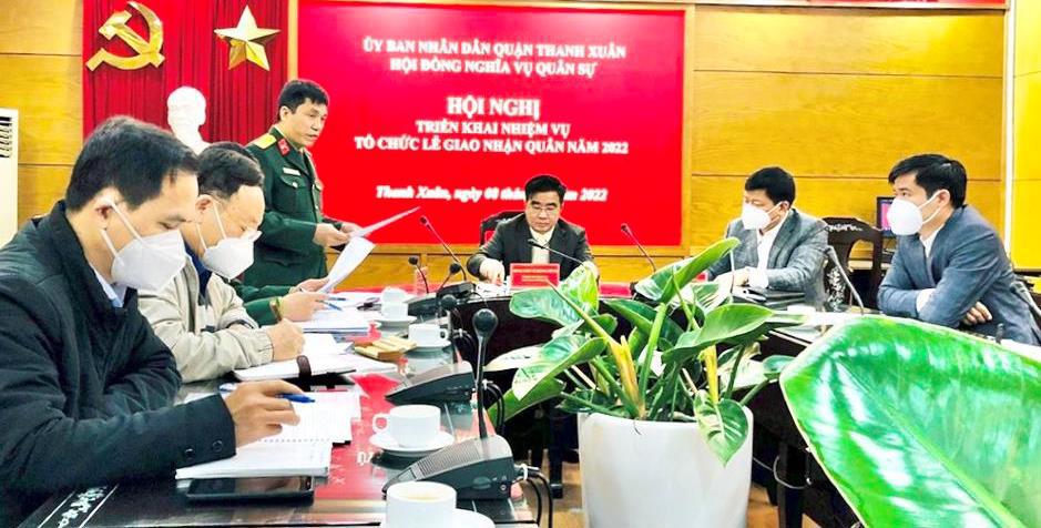 Quận Thanh Xuân triển khai nhiệm vụ giao nhận quân năm 2022 - Ảnh 1
