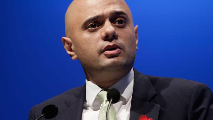 Bộ trưởng Y tế Anh Sajid Javid