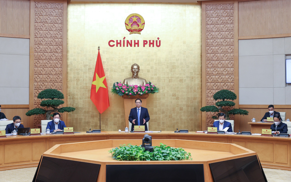 Thủ&nbsp;&nbsp;Thủ tướng Phạm Minh Ch&iacute;nh ph&aacute;t biểu tại phi&ecirc;n họp