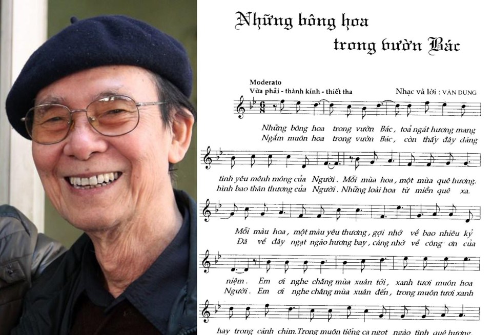 Nhạc sĩ Văn Dung và ca khúc Những bông hoa trong vườn Bác. Ảnh Minh Châu